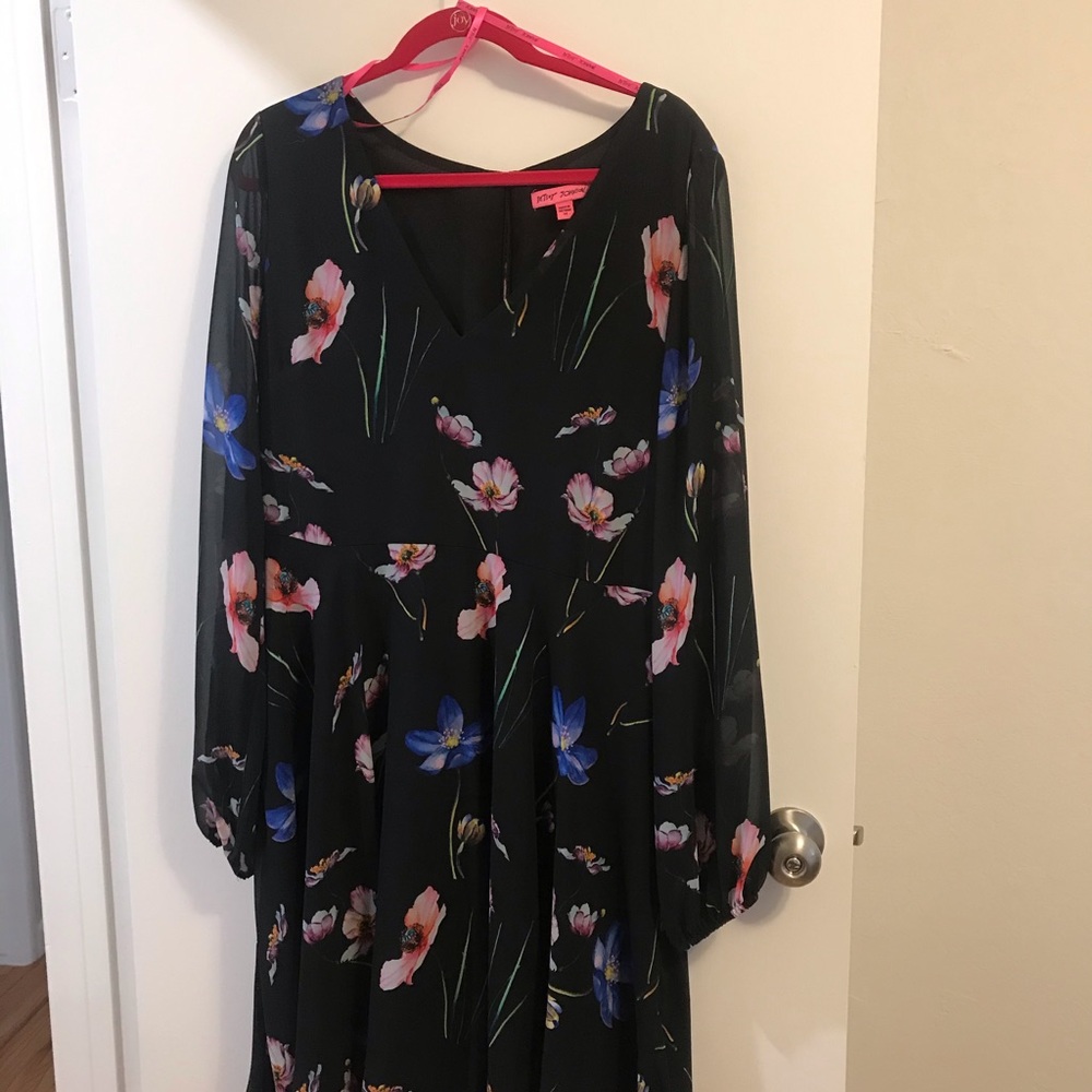 Betsey Johnson Floral Chiffon Dress